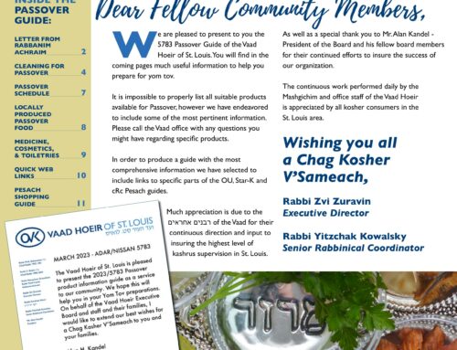 Pesach Guide – 2023/5783