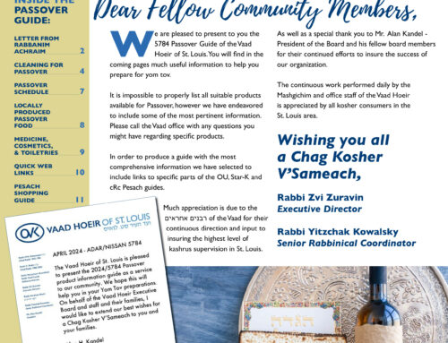 Pesach Guide – 2024/5784